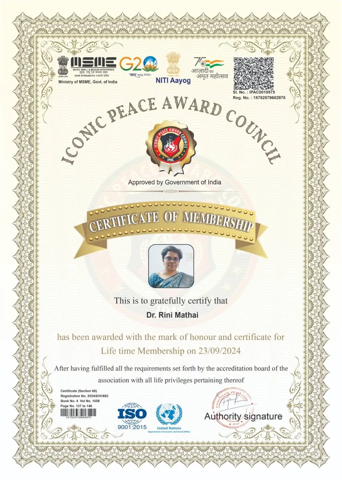 Certificates of Holistic Wellness Coach